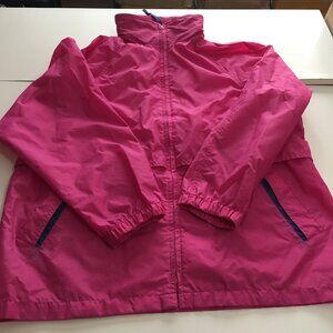 Eddie Bauer Womens Large Rain Jacket Pink Lightweight Mesh Lined